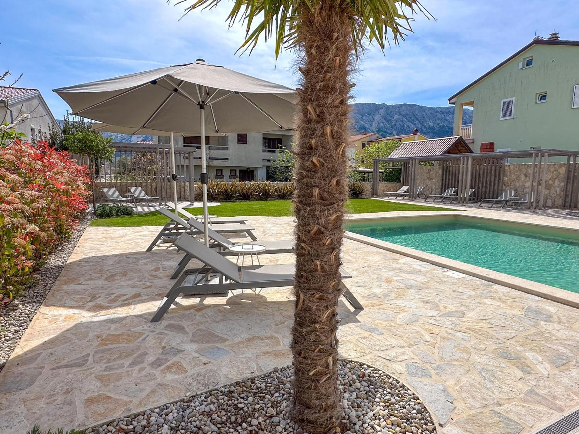 Apartment Baska Mit Poolarea - Krk, Kroatien Екстериор снимка